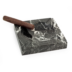 Solid Marble Cigar Ashtray, Square