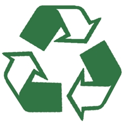 Round Stock Stamp RECYCLE symbol